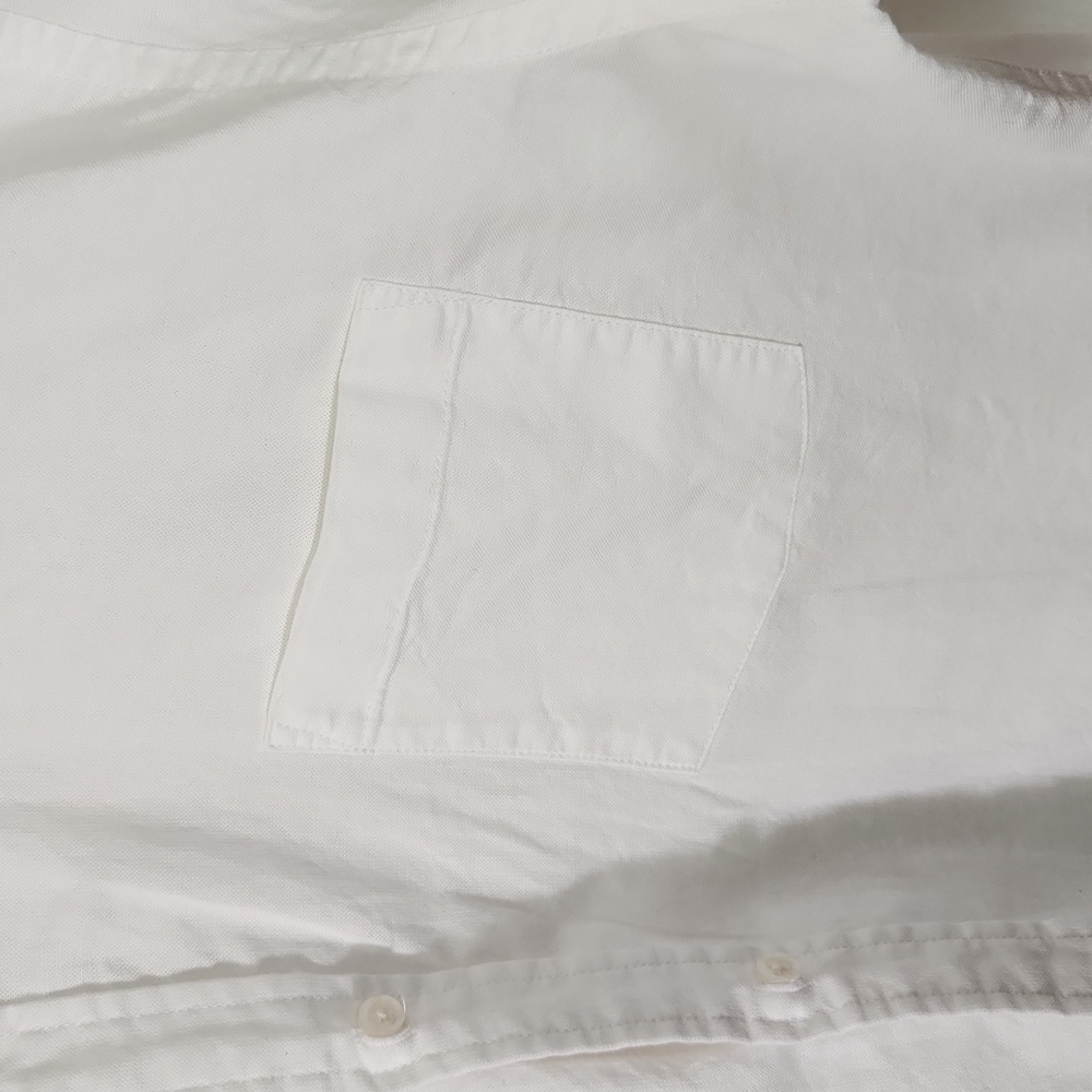 Mutual Weave, white button down Oxford shirt, size XXL - Picture 4 of 6